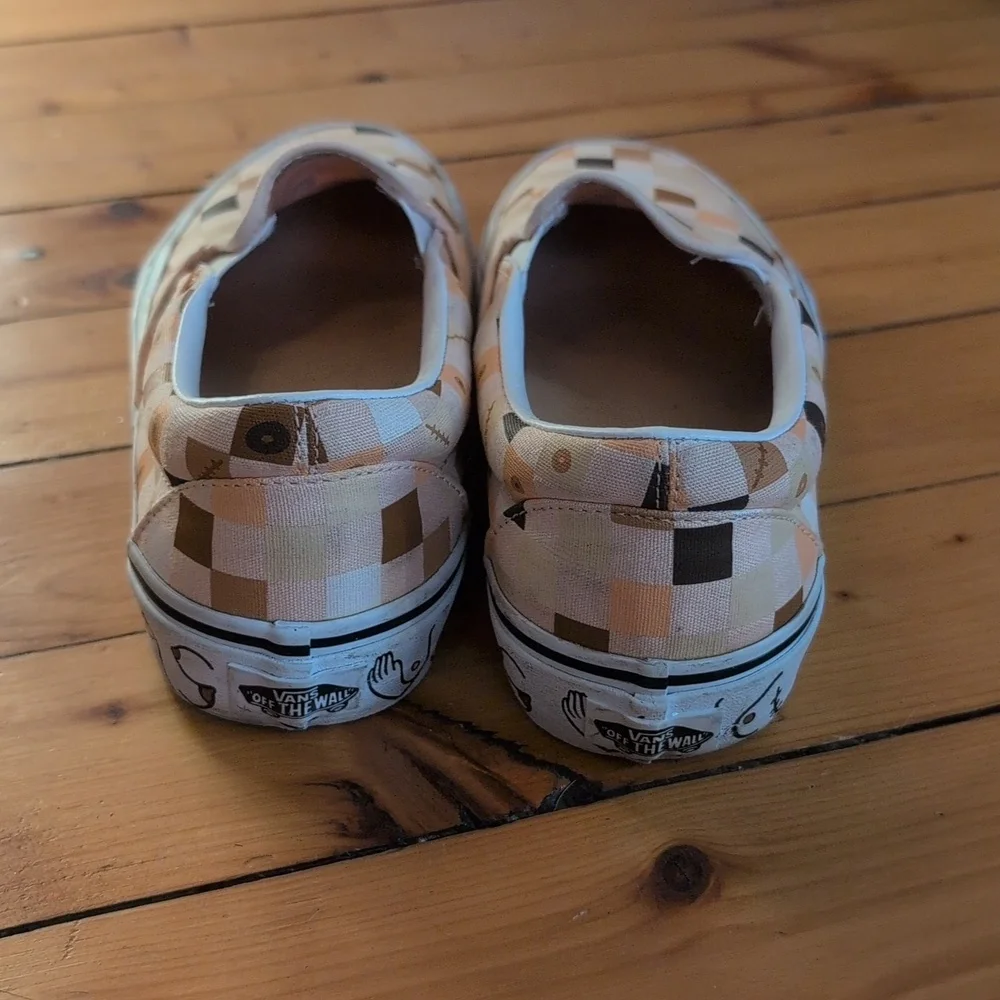 Tan Checker Vans (Breast Cancer Awareness) - Picture 3 of 3